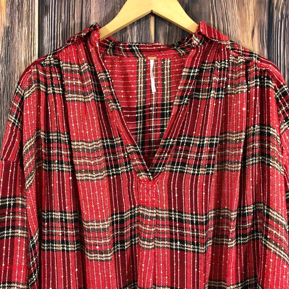 Free people red fearless love ❤️ tunic pull over - Picture 6 of 8